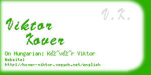 viktor kover business card